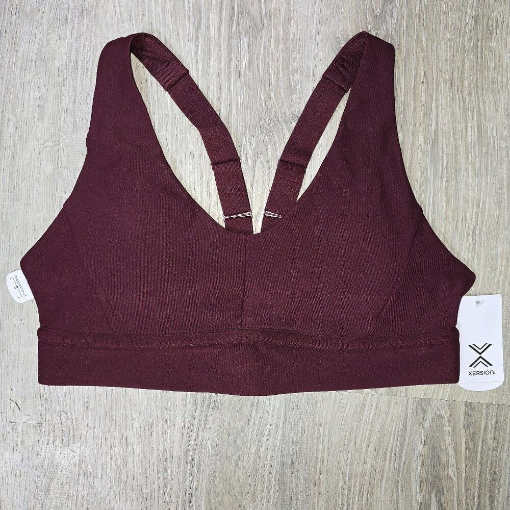 Xersion Women's Train Port Wine Removable Bra Cups. large